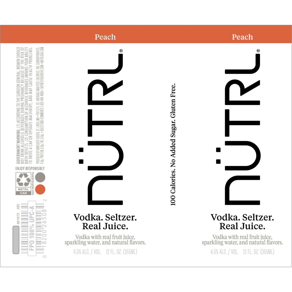 Nutrl Vodka Peach