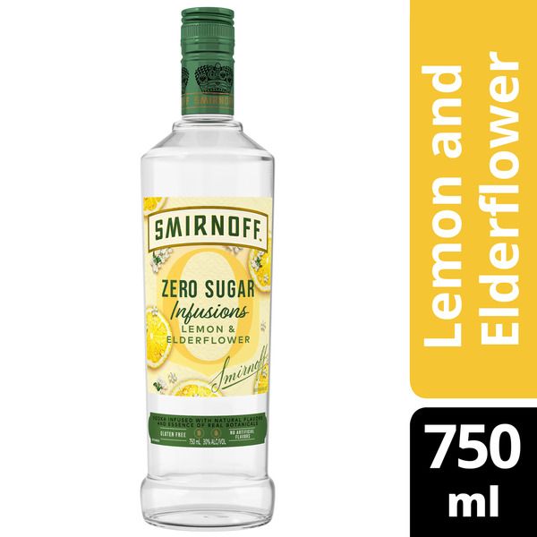 SMIRNOFF ZERO INFUSIONS LEMON & ELDERFLOWER