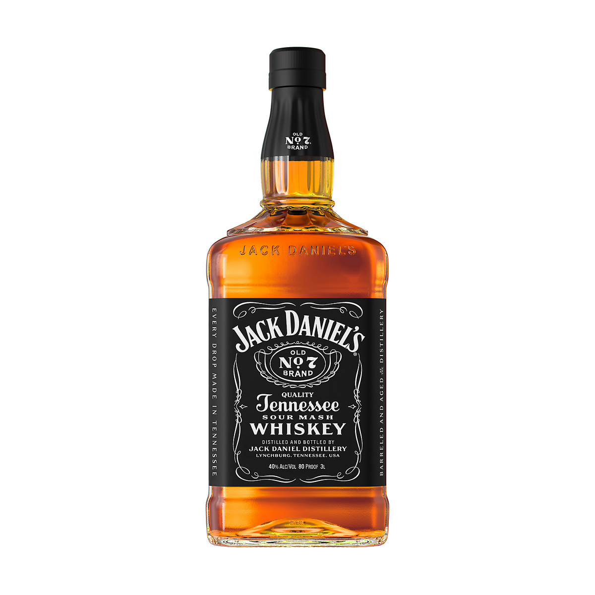 Jack Daniel's Old No. 7 Tennessee Whiskey Bla 3L