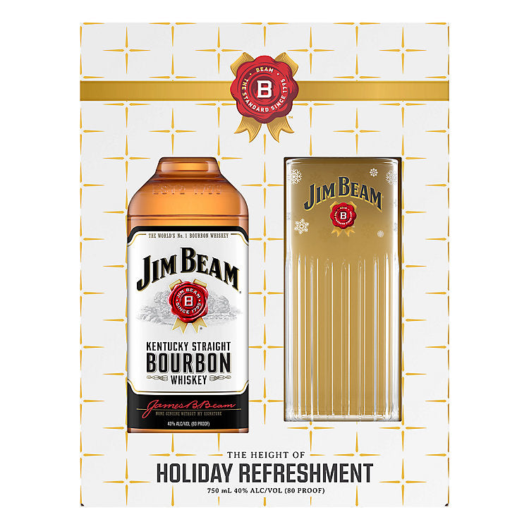 JIM BEAM GIFT SET BOURBON WHISKEY