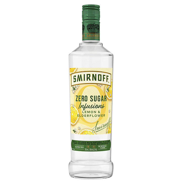 SMIRNOFF ZERO INFUSIONS LEMON & ELDERFLOWER