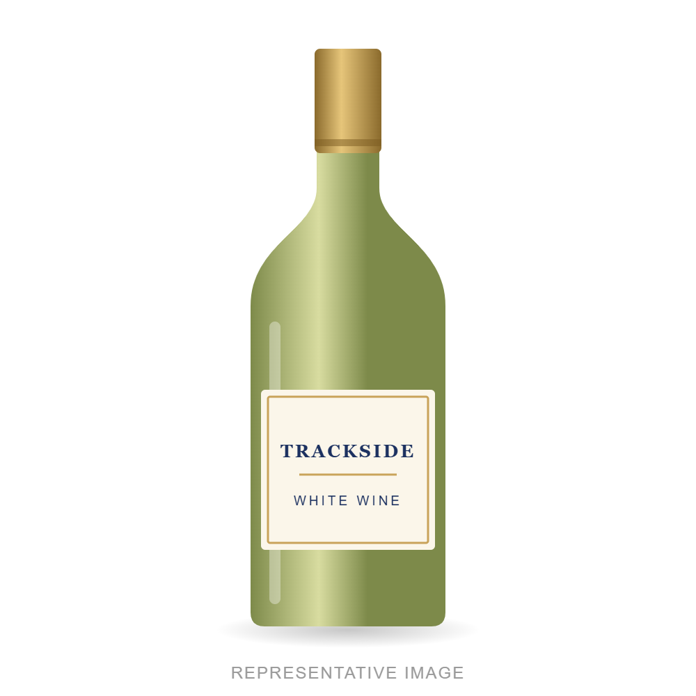 Representative white wine bottle